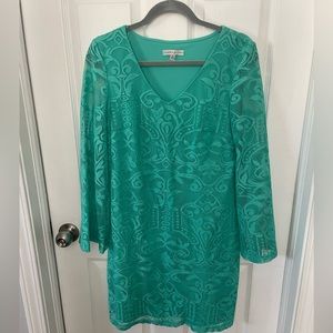 Sea green lace dress